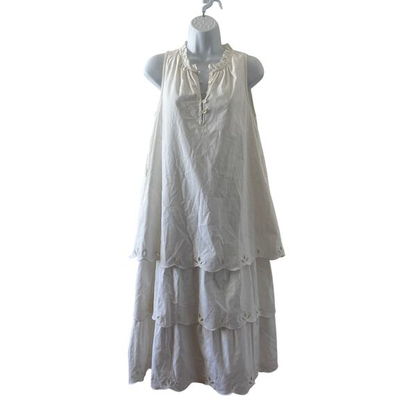 Cleobella Dress Women XS Tiered Boho Coastal Cottage Ruffle Prairie Flowy Hippie - Picture 1 of 10